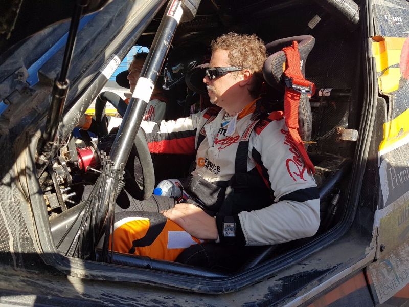 На заключительном спецучастке на G-Force BARS Бориса Гадасина перебило тормозные трубки